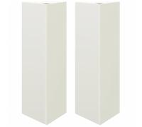 Yisssmeng Jardinière Triangulaire 2 Pcs en Acier Blanc 30x26x75 cm