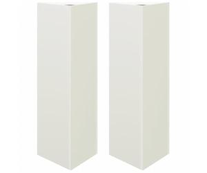 Yisssmeng Jardinière Triangulaire 2 Pcs en Acier Blanc 30x26x75 cm