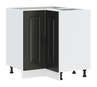Yisssmeng Kalmar - Commode d'angle - Noir - 75,5 x 75,5 x 81,5 cm - Pieds réglables en hauteur - 60 kg - Pour cuisine, couloir, salon