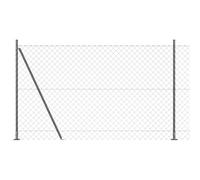 Yisssmeng Kit de clôture de jardin - 10 x 1,4 m - Gris - Acier PVC - 60 x 60 mm - Filet - Design moderne - Robuste et durable - Pour jardin, terrasse et balcon