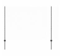 Yisssmeng Kit de clôture de jardin, gris, 1,5 x 50 m, en acier et PVC, design moderne, éléments de clôture robustes pour brise-vue et délimitation de parterre, montage facile pour jardin, terrasse et