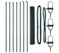 Yisssmeng Kit de clôture de jardin vert 10 x 1 m - 25 mm - Maille en acier PVC - Pour chiens et animaux de compagnie - Design moderne - Pour jardin, patio, pelouse