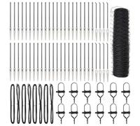 Yisssmeng Kit de panneau de clôture de jardin en acier gris en PVC de 36 mm - Maille moderne et durable - Barrière de confidentialité pour jardin, patio, chien, sécurité des animaux domestiques