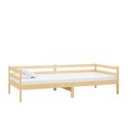 Yisssmeng Lit de jour, 90 x 200 cm, en pin massif, blanc, avec matelas, canapé-lit, pliable, design moderne, robuste et durable, pour salon, chambre d'amis, bureau