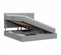 Yisssmeng Lit de rangement 140 x 190 cm avec surmatelas gris clair