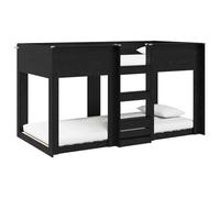 Yisssmeng Lit superposé 75 x 190 cm, lit mezzanine en bois aspect chêne noir, lit peu encombrant avec sommier à lattes, pour chambre d'adolescent et chambre d'amis, 193 x 94 x 113,5 cm