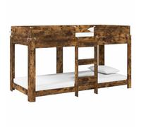 Yisssmeng Lit superposé 80 x 200 cm pour enfants et adolescents, lit surélevé peu encombrant en bois avec lattes, lit superposé pour chambre d'enfant, chêne fumé