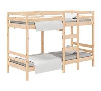 Yisssmeng Lit superposé en pin massif 90 x 200 cm - Cadre de 2 lits moderne - Peu encombrant - Pour enfants, adolescents, chambre d'amis, chambre à coucher