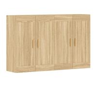 Yisssmeng Lot de 2 Armoires Murales Chêne Sonoma 69,5x34x90 cm Bois | Optimisez l'espace mural dans le salon ou la chambre avec ce duo élégant offrant un rangement quotidien pratique.