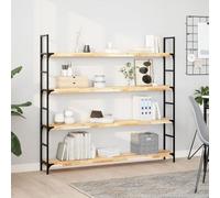 Yisssmeng Lot de 2 étagères murales en bois massif d'acacia non traité - Design moderne - Pour cuisine, salon, salle de bain, bureau, chambre à coucher - 120 x 20 x 4 cm