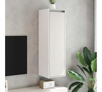 Yisssmeng Lot de 2 étagères murales flottantes en pin massif - Blanc - 30 x 30 x 100 cm - Pour salon, couloir, chambre à coucher, bureau, cuisine, salle de bain, bibliothèque - Objets de collection