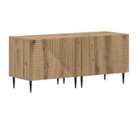Yisssmeng Lot de 2 meubles TV en chêne Artisan - 49 cm | Meuble médium flexible pour le salon et la chambre à coucher avec charnière de porte interchangeable et concept d'espace de