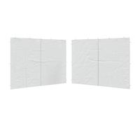 Yisssmeng Lot de 2 Parois pour Tente de Réception avec Zip 3x1,95m Blanc | Panneaux brise-vue en PE blanc pour tonnelle de jardin, idéaux pour créer un espace ombragé et abrité lors de vos fêtes.