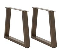 Yisssmeng Lot de 2 pieds de table basse en forme de V en acier revêtu par pulvérisation - Cadre de table moderne pour tables basses DIY - Pieds de meubles en métal stable avec pieds de nivellement
