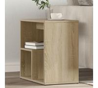 Yisssmeng Lot de 2 tables d'appoint en chêne Sonoma - 50 x 30 x 50 cm - Design moderne avec espace de rangement - Table basse robuste pour salon, chambre à coucher, couloir