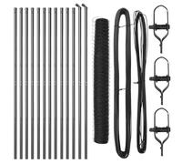 Yisssmeng Lot de 25 clôtures de jardin en acier gris - 25 x 1 m - Maille de 36 mm - Design moderne - Éléments de clôture robustes pour jardin, terrasse, cour - Brise-vue pour l'extérieur