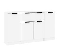 Yisssmeng Lot de 3 buffets en bois blanc 30/60 x 30 x 70 cm - Buffet haut moderne avec porte et tiroir - Rangement peu encombrant pour salon, chambre à coucher, couloir