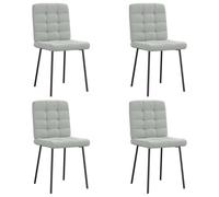 Yisssmeng Lot de 4 chaises de salle à manger, en velours, gris clair, 45 x 54 x 83 cm, avec structure en bois métallique, design moderne, confortables, pour salle à manger, cuisine, salon