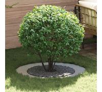 Yisssmeng Lot de 5 anneaux d'arbre argentés en acier galvanisé 90 x 90 cm - Design moderne - Protège les racines des arbres - Robuste et durable - Pour jardin, terrasse, jardin avant