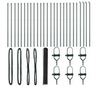 Yisssmeng Lot de 50 x 1 m - Gris - 50 mm - Maille en acier PVC - Design moderne - Éléments de clôture robustes pour jardin, terrasse, cour - Brise-vue