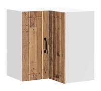 Yisssmeng Lucca Armoire murale d'angle - 57 x 57 x 60 cm - Bois recy rmoire suspendue - Commode d'angle - Avec capacité de charge de 70 kg - Peu encombrante - Pour cuisine, salle à manger