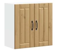 Yisssmeng Lucca - Armoire murale de cuisine - Chêne artisanal - 60 x 31 x 60 cm - En bois robuste - Avec portes en verre - Montage mural peu encombrant - Design moderne - Pour cuisine, salle à manger
