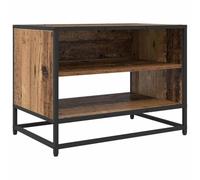 Yisssmeng Meuble TV bas en bois recyclé 61 x 40 x 46 cm avec 2 étagères - Meuble TV moderne stable pour salon, bureau, couloir