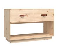Yisssmeng Meuble TV bas en pin massif 90 x 40 x 60 cm - Buffet vintage moderne avec espace de rangement pour téléviseur de 65 à 75" - Pour salon, couloir et chambre à coucher