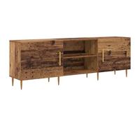 Yisssmeng Meuble TV en Bois d'Ingénierie 150x30x50 cm Salon Bois Ancien | Buffet bas de rangement avec portes et étagères pour embellir votre salon ou séjour contemporain.