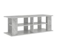 Yisssmeng Meuble TV en Bois d'Ingénierie Gris Béton 96x35x33,5 cm | Console basse élégante pour salon et chambre avec étagère ouverte pour appareils multimédias.