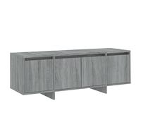 Yisssmeng Meuble TV gris Sonoma - 120 x 30 x 40,5 cm - En matériau dérivé du bois - Avec 4 portes - Design moderne et stable pour grand équipement multimédia - Pour salon, chambre à coucher, salle à