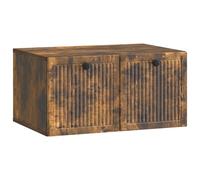 Yisssmeng Meuble TV Mural Bois d'Ingénierie Chêne Fumé 59,5x41x30 cm