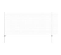 Yisssmeng Panneau de clôture de jardin argenté de 1 x 10 m en acier - Système de clôture moderne avec 88 poteaux - Solution brise-vue robuste pour jardin, terrasse et extérieur - Kit complet Easy