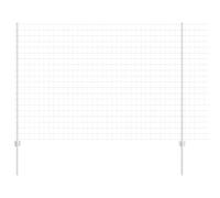 Yisssmeng Panneau de clôture de jardin en acier argenté - 1,6 x 10 m - Kit d'écran de confidentialité moderne pour extérieur - Avec poteaux et matériel - Bordure en métal robuste - Pour jardin et