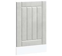 Yisssmeng Panneau de lave-vaisselle Lucca gris béton - Panneau avant pour lave-vaisselle en bois de 45 cm de large - Façade de cuisine intemporelle pour cuisines encastrées 45 x 1,5 x 67 cm