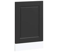 Yisssmeng Panneau de lave-vaisselle Porto en noir, 45 x 57 cm, panneau avant en bois, revêtement pour lave-vaisselle, façade de cuisine pour lave-vaisselle encastré, largeur 45 cm
