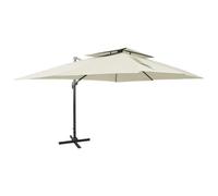Yisssmeng Parasol Déporté 400x300 cm Parasol Jardin Orientable Sable
