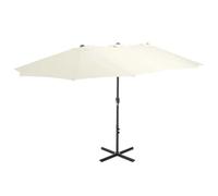 Yisssmeng Parasol Double XL Aluminium avec Manivelle 460x270 cm Sable