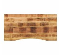 Yisssmeng Plateau de bureau en bois de manguier - 110 x 60 x 2,5 cm - Avec découpe - Marron naturel - Pour jeux vidéo, maison, bureau, cuisine, salon