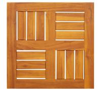 Yisssmeng Plateau de table carré en bois d'acacia massif 40 x 40 x 2 cm