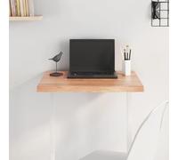 Yisssmeng Plateau de table en bois de chêne - 60 x 40 x 2-4 cm - Marron clair - Bord naturel - Bureau d'appoint - Bureau de jeu