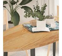 Yisssmeng Plateau de table en chêne, ovale, 140 x 60 x 2 cm, marron clair, bois massif, design moderne, robuste et durable, pour table basse, table d'appoint, bureau, cuisine, salon, chambre à coucher