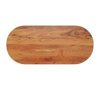 Yisssmeng Plateau de table ovale en acacia massif, 90 x 40 x 3,8 cm, bois non traité, design moderne, robuste et durable, pour cuisine, bureau, salon, bureau de jeu