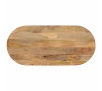 Yisssmeng Plateau de table ovale en bois de manguier - 140 x 50 x 2,5 cm - Finition naturelle - Multifonction - Pour écrire, jouer, maquillage - Table d'appoint
