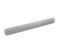 Yisssmeng Rouleau de grillage en acier galvanisé argenté de 25 x 1,5 m - 12 mm - Maille carrée - Durable - Pour l'extérieur - Pour poulet, run lapin - Protection des plantes - Coupe et forme faciles