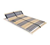 Yisssmeng Sommier à lattes 140 x 200 cm en bois de hêtre 7 zones avec 42 lattes en bois de bouleau Dureté réglable Inclinaison tête pied Design moderne et robuste pour chambre à coucher, chambre
