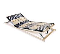 Yisssmeng Sommier à lattes 7 zones 90 x 200 cm en bois de hêtre - Dureté réglable - Tête de pied - Système de sommeil moderne pour chambre à coucher, lit d'adolescent et lit d'invité