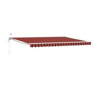 Yisssmeng Store banne articulé 4,5 x 3 m électrique extensible avec télécommande et manivelle, semi-cassette pour terrasse et balcon, structure en acier et aluminium, orange/noir/blanc