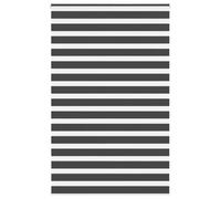 Yisssmeng Store double noir 145 x 230 cm Montage sans perçage - Store de fenêtre zèbre en 100 % polyester avec rail en aluminium - Design moderne de contrôle de la lumière pour salon, chambre à
