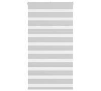 Yisssmeng Store double sans perçage 75 x 150 cm Gris clair 100 % polyester Store vénitien zèbre, Clip de câble sécurisé pour enfants, protection solaire flexible pour salon, chambre à coucher, bureau